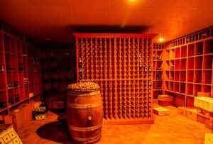 wine cellar in room