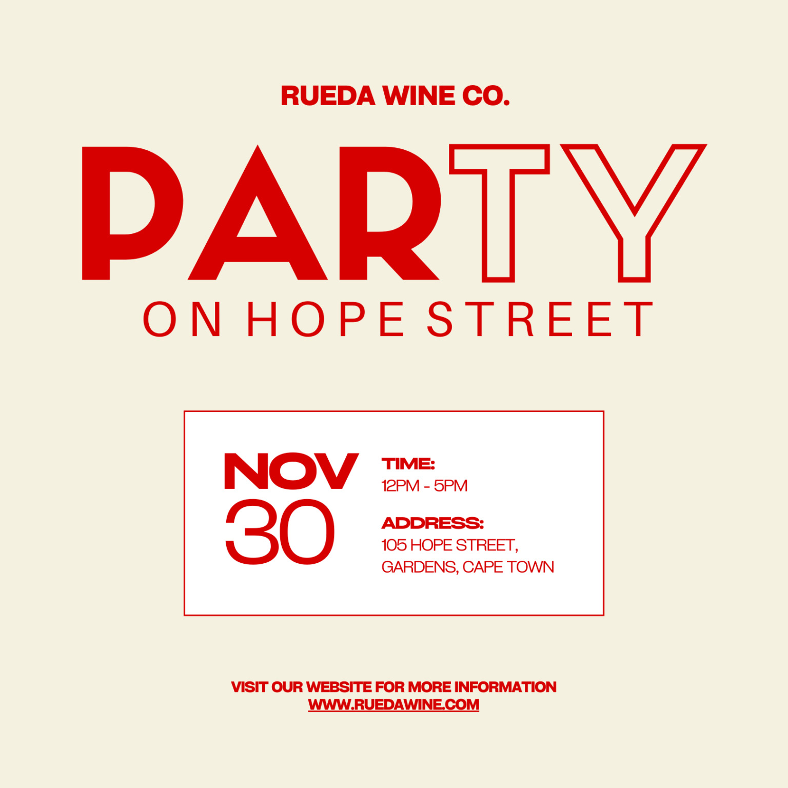 RWC Party on Hope Street