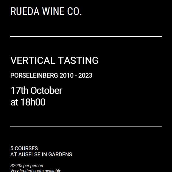 Porseleinberg Vertical Tasting