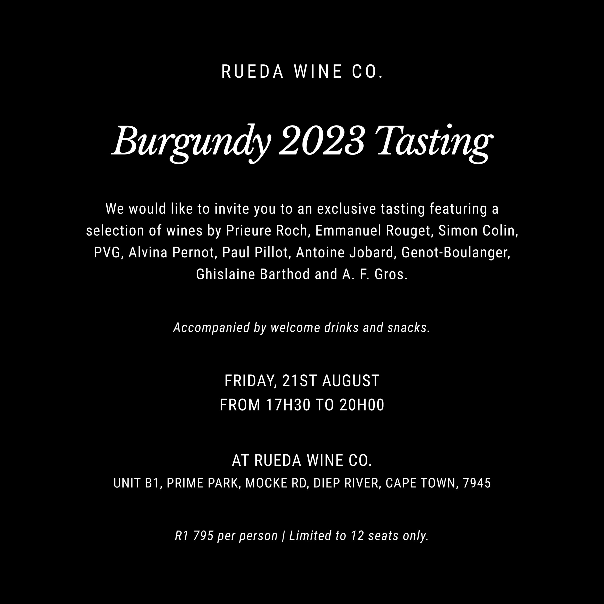 BURGUNDY 2023 TASTING